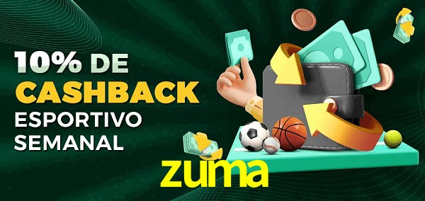 10% de bônus de cashback na zuma
